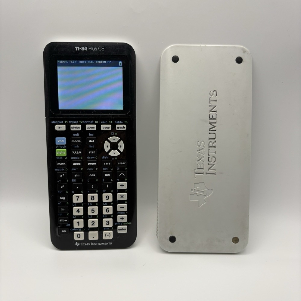Texas Instruments TI-84 Plus CE Graphing Calculator Black w/Cover No Charger